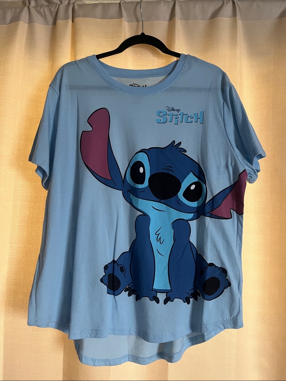 Disney Stitch Character Plus Size Classic Light Blue Women's Tee